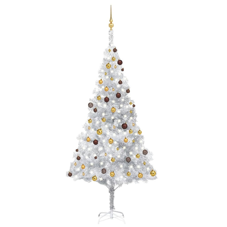 Vidaxl kunstkerstboom avec éclairage et balles de Noël 240 cm