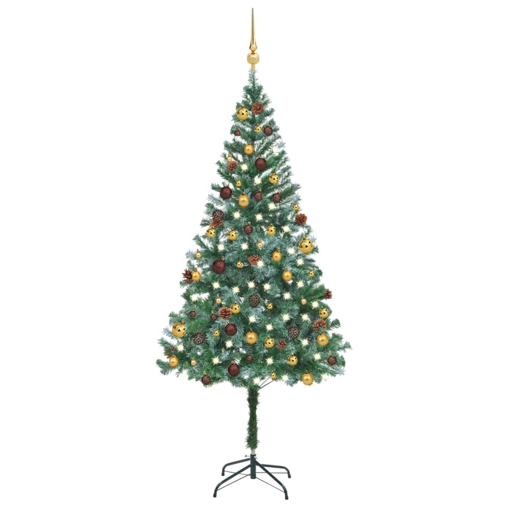 Vidaxl kunstkerstboom avec éclairage balles de Noël pins 180 cm