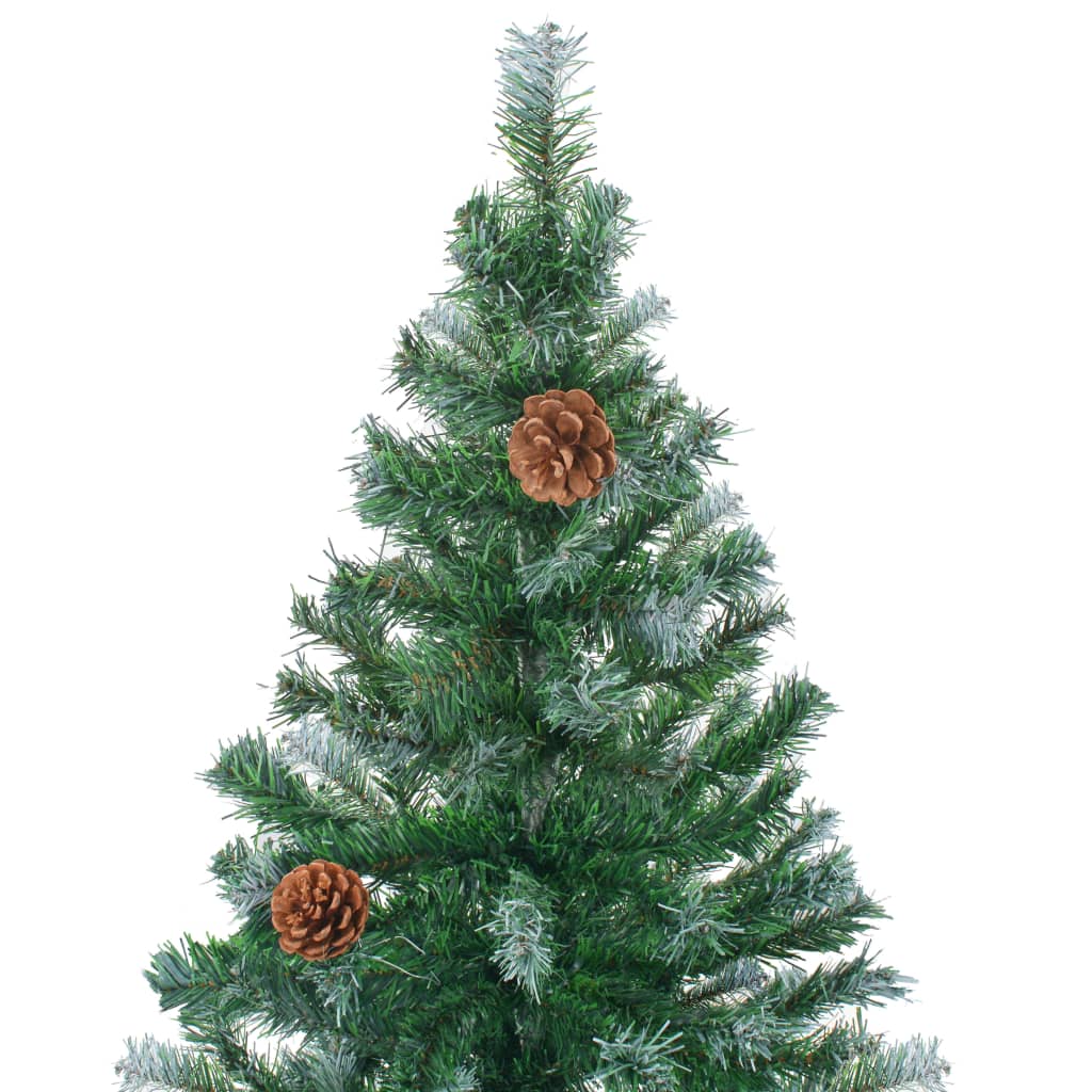 Vidaxl kunstkerstboom avec éclairage balles de Noël pins 210 cm