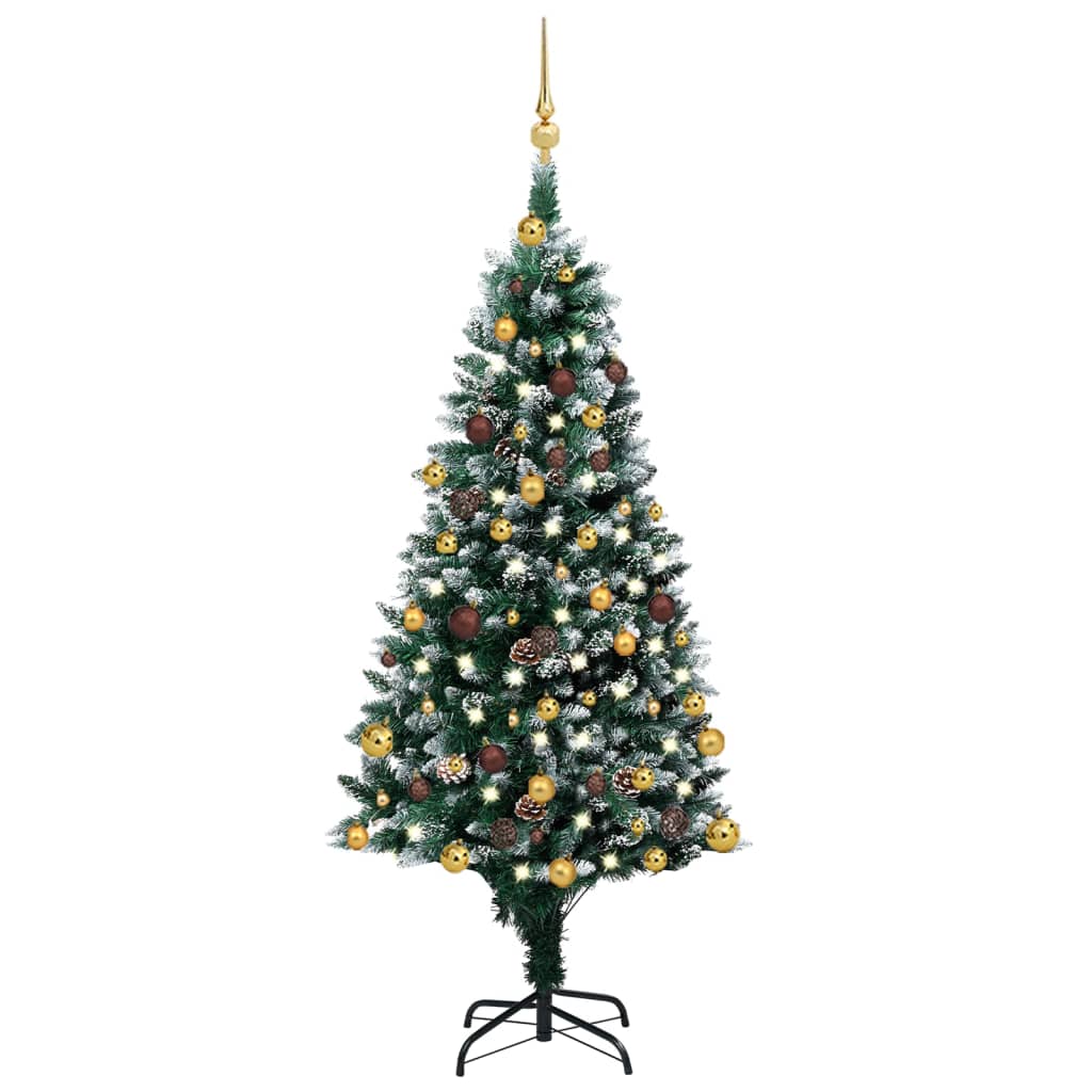 Vidaxl kunstkerstboom avec éclairage balles de Noël cônes 180 c5