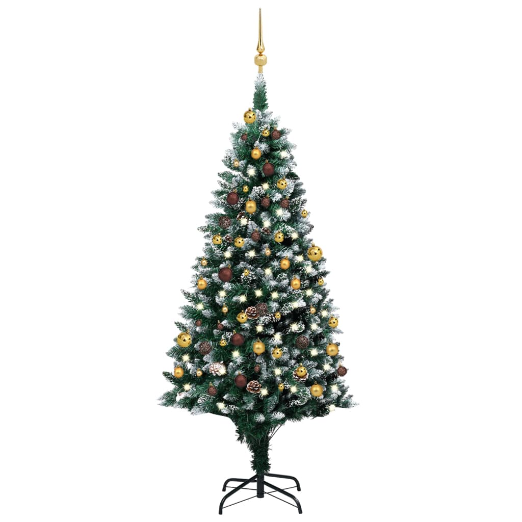 Vidaxl kunstkerstboom avec éclairage balles de Noël pins 180 cm