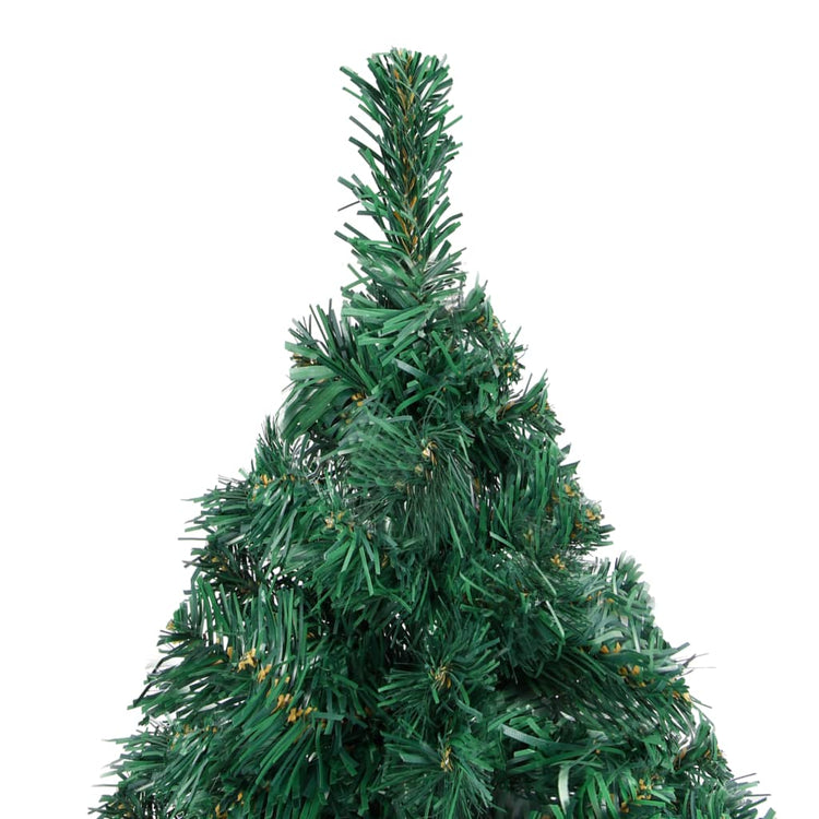 Vidaxl kunstkerstboom avec éclairage et balles de Noël 120 cm en PVC vert