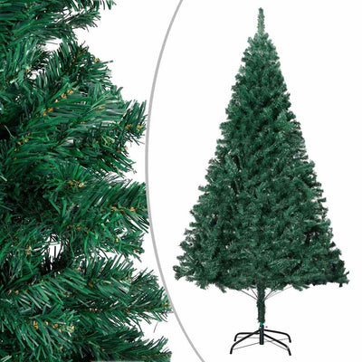 Vidaxl kunstkerstboom avec éclairage et balles de Noël 210 cm en PVC vert