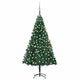 Vidaxl kunstkerstboom avec éclairage et balles de Noël 240 cm verts