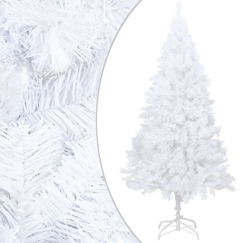 Vidaxl kunstkerstboom avec éclairage et balles de Noël 120 cm PVC blanc