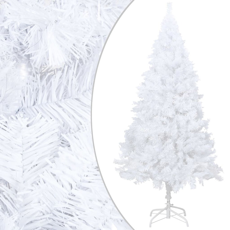 Vidaxl kunstkerstboom avec éclairage et balles de Noël 120 cm PVC blanc