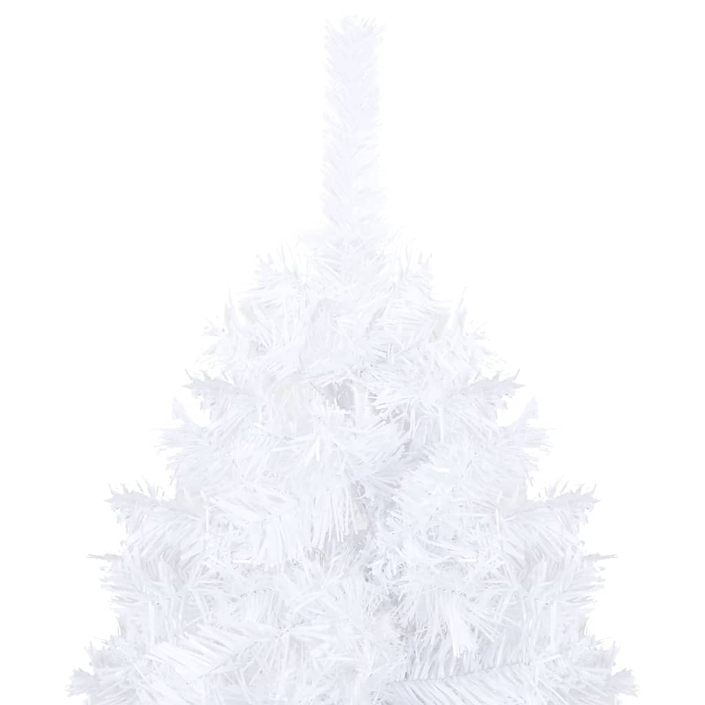 Vidaxl kunstkerstboom avec éclairage et balles de Noël 120 cm PVC blanc