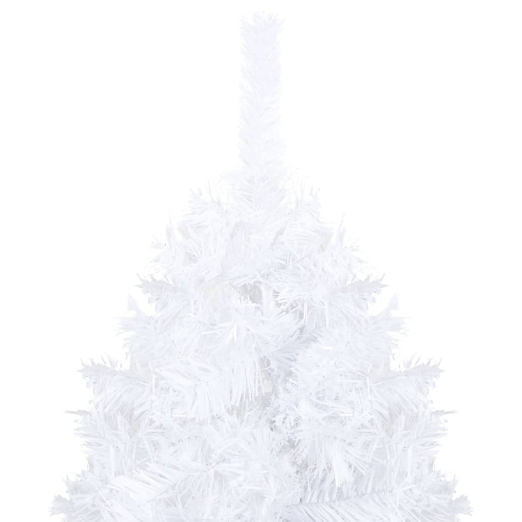Vidaxl kunstkerstboom avec éclairage et balles de Noël 120 cm PVC blanc
