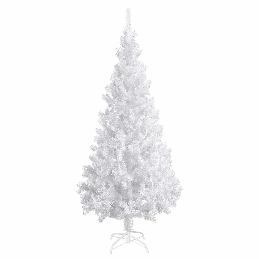 Vidaxl kunstkerstboom avec éclairage et balles de Noël 180 cm PVC blanc
