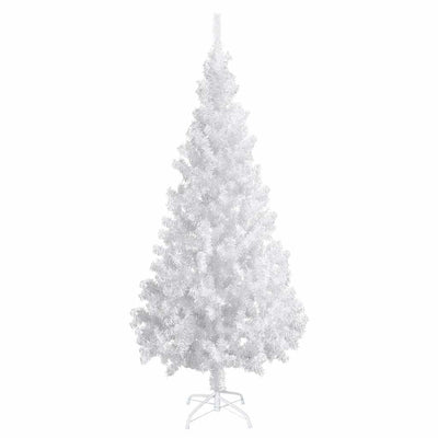 Vidaxl kunstkerstboom avec éclairage et balles de Noël 180 cm PVC blanc
