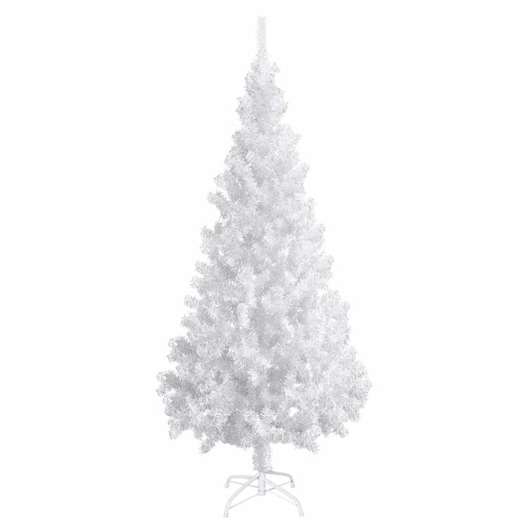 Vidaxl kunstkerstboom avec éclairage et balles de Noël 180 cm PVC blanc