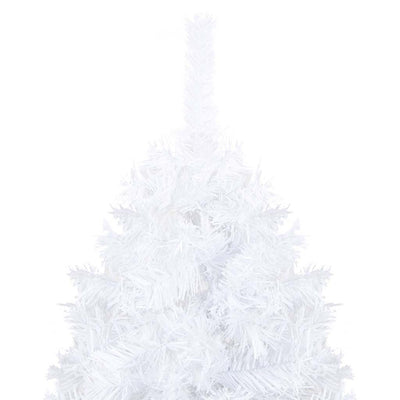 Vidaxl kunstkerstboom avec éclairage et balles de Noël 210 cm PVC blanc