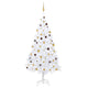 Vidaxl kunstkerstboom avec éclairage et balles de Noël 240 cm blancs
