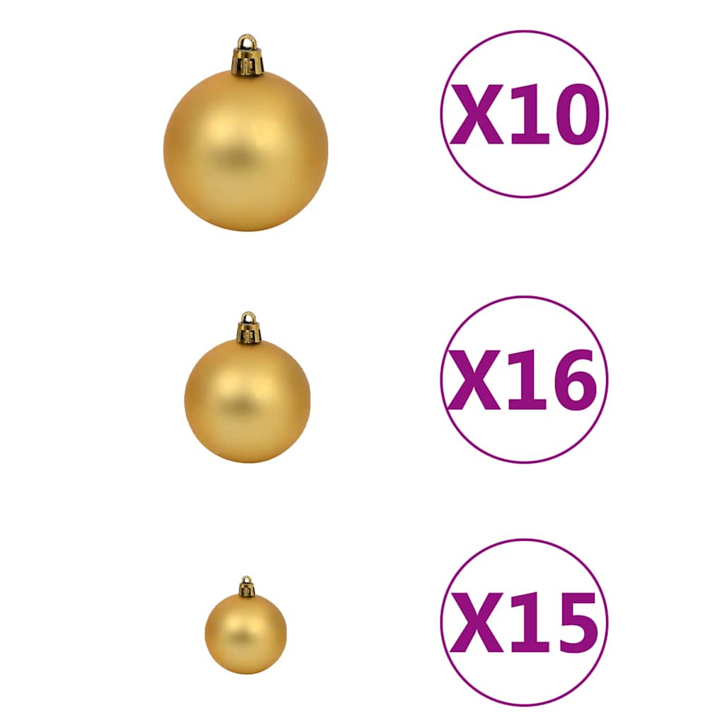 Vidaxl kunstkerstboom avec éclairage et balles de Noël 240 cm blancs