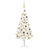 Vidaxl kunstkerstboom avec éclairage et balles de Noël 120 cm blancs