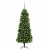 Vidaxl kunstkerstboom avec éclairage et balles de Noël 240 cm verts