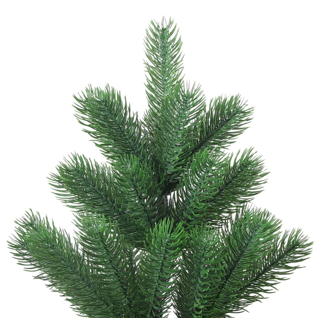 Vidaxl kunstkerstboom nordmann avec les LED et les balles de Noël 120 cm verts