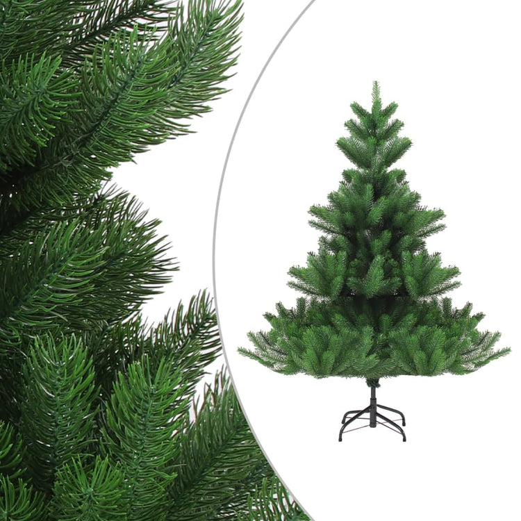 Vidaxl kunstkerstboom nordmann avec les LED et les balles de Noël 240 cm verts