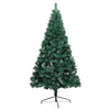 Vidaxl Kunstkerstboom avec l'éclairage et les balles de Noël à demi 210 cm vert