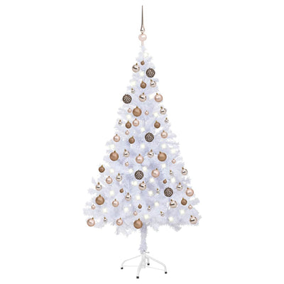 Vidaxl kunstkerstboom avec éclairage et balles de Noël 380 branches 150 cm