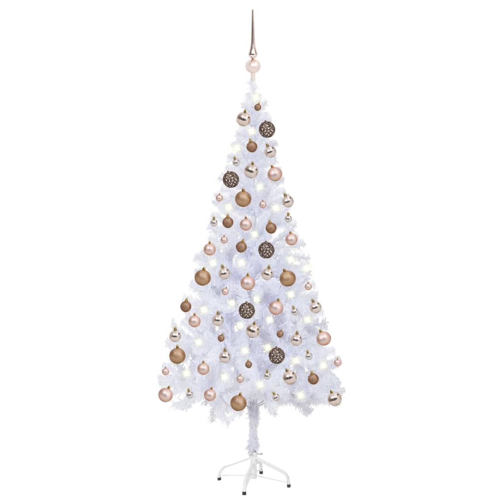 Vidaxl kunstkerstboom avec éclairage et balles de Noël 620 branches 180 cm