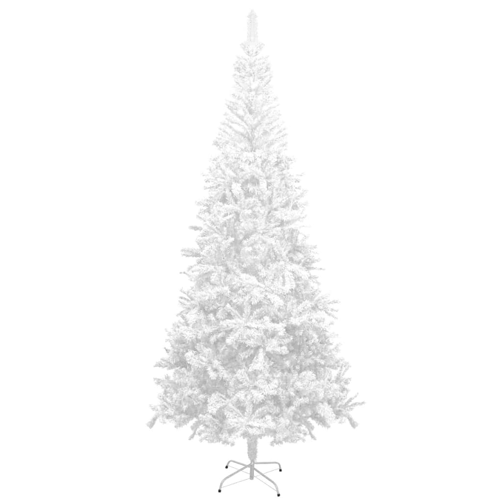 Vidaxl kunstkerstboom avec éclairage et balles de Noël l 240 cm blanc