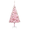 Vidaxl kunstkerstboom avec éclairage et balles de Noël 240 cm PVC rose