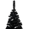 Vidaxl kunstkerstboom avec éclairage et balles de Noël 240 cm PVC noir