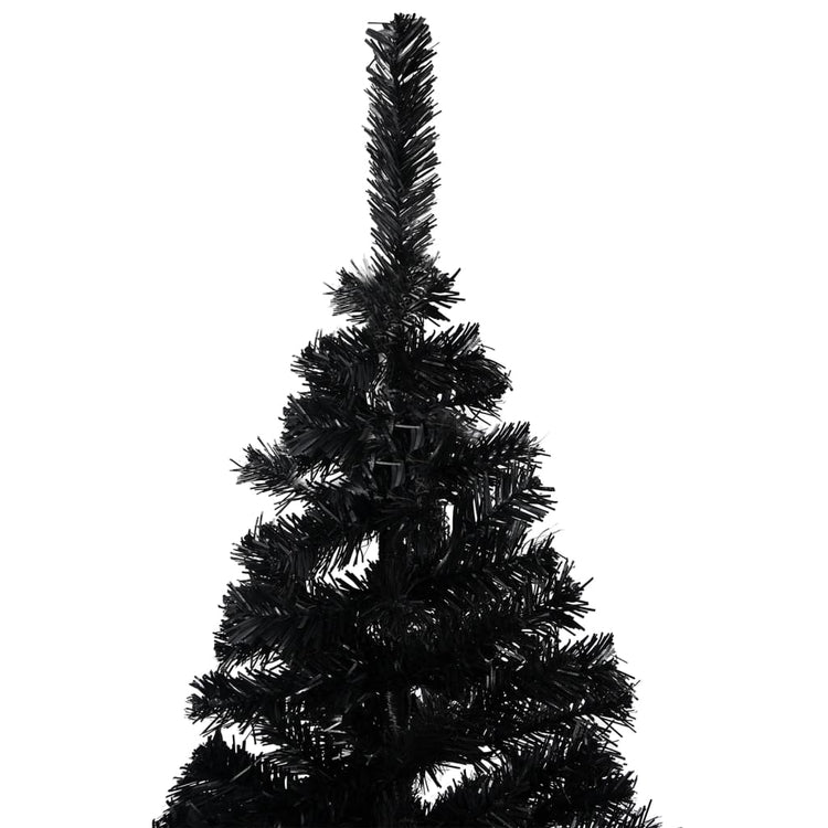 Vidaxl kunstkerstboom avec éclairage et balles de Noël 240 cm PVC noir
