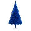 Vidaxl kunstkerstboom avec l'éclairage et les balles de Noël 150 cm PVC bleu