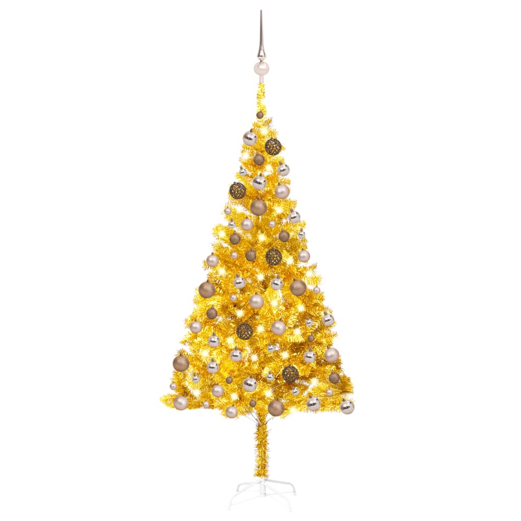 Vidaxl kunstkerstboom avec éclairage et balles de Noël 180 cm