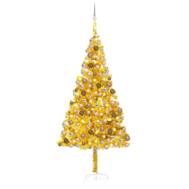 Vidaxl kunstkerstboom avec éclairage et balles de Noël 240 cm