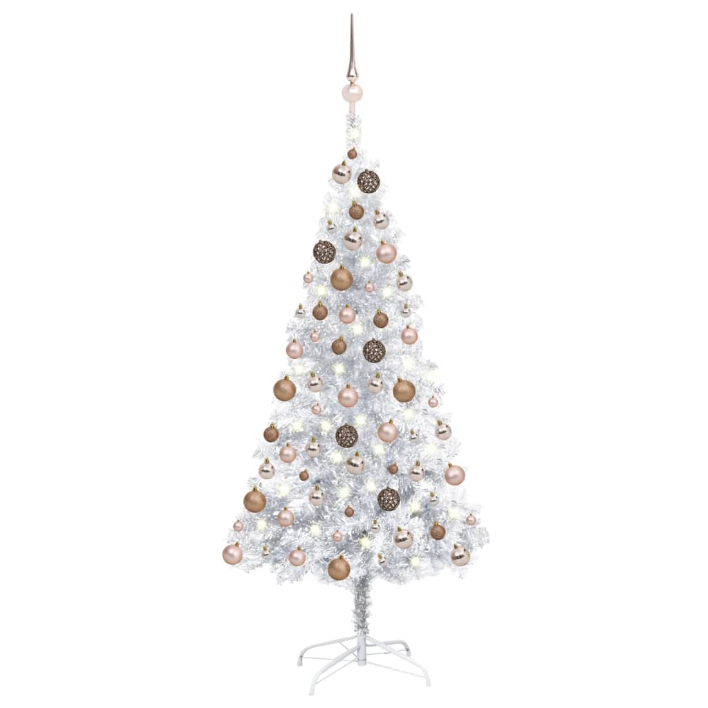 Vidaxl kunstkerstboom avec éclairage et balles de Noël 150 cm