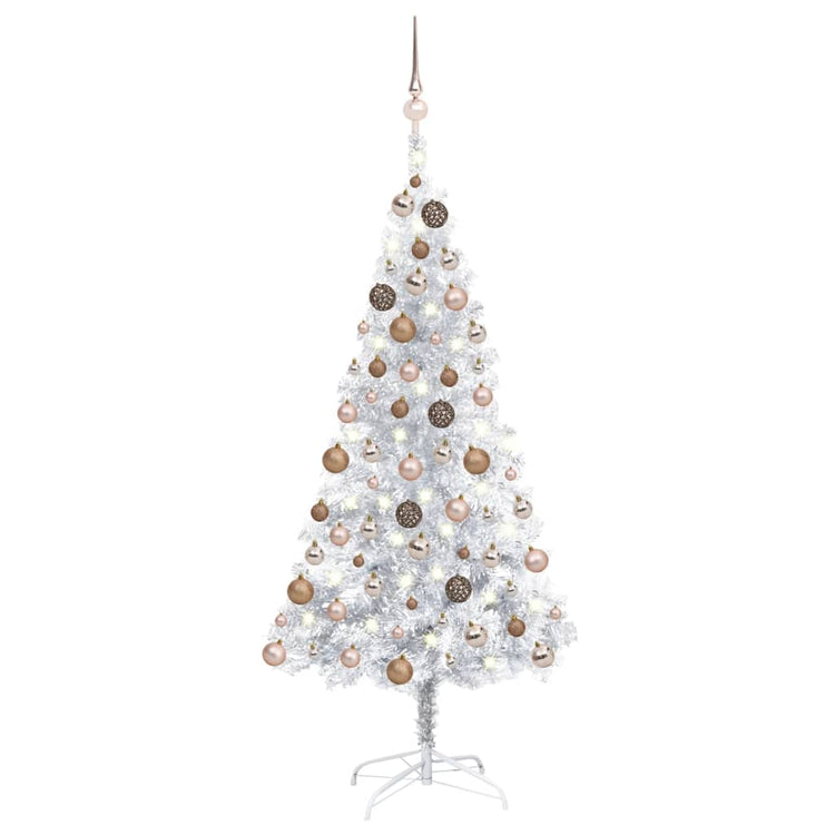 Vidaxl kunstkerstboom avec éclairage et balles de Noël 150 cm