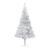 Vidaxl kunstkerstboom avec éclairage et balles de Noël 210 cm argent pour animaux de compagnie