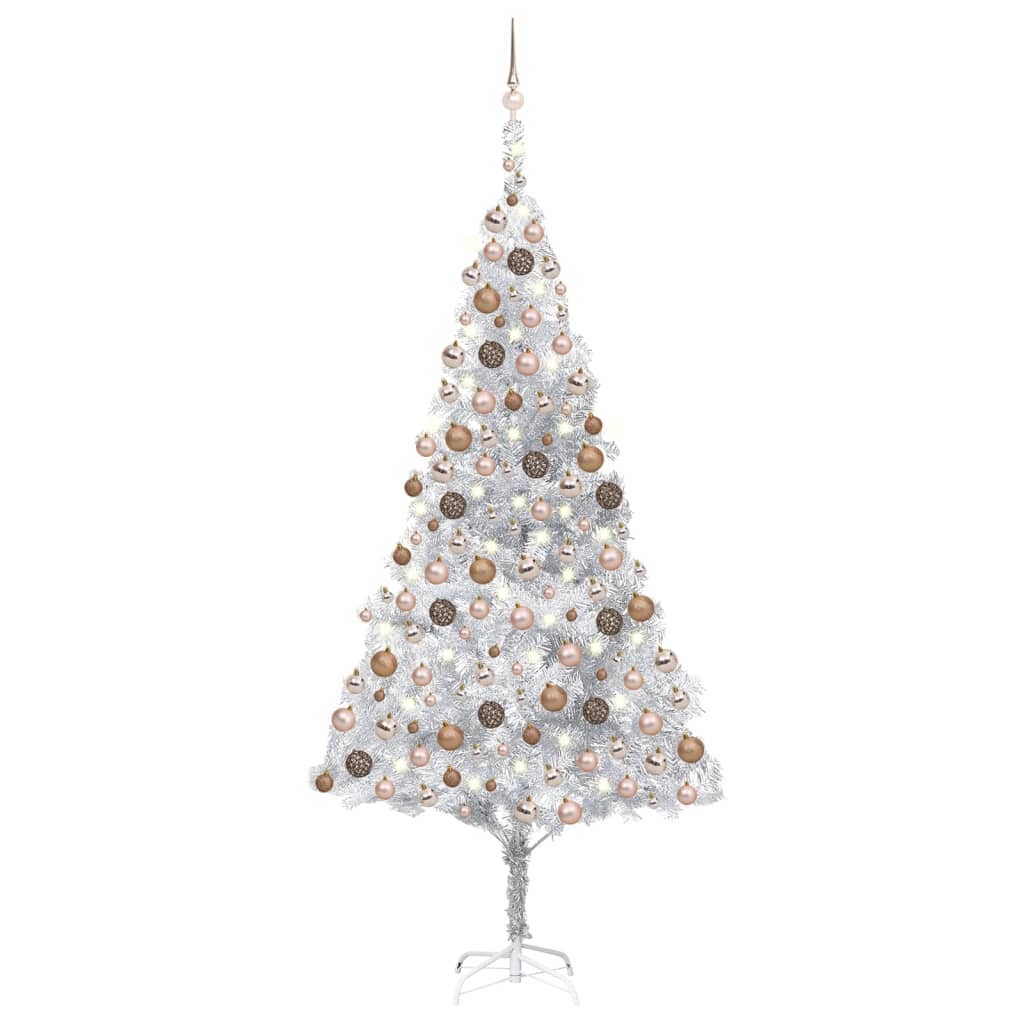 Vidaxl kunstkerstboom avec éclairage et balles de Noël 240 cm