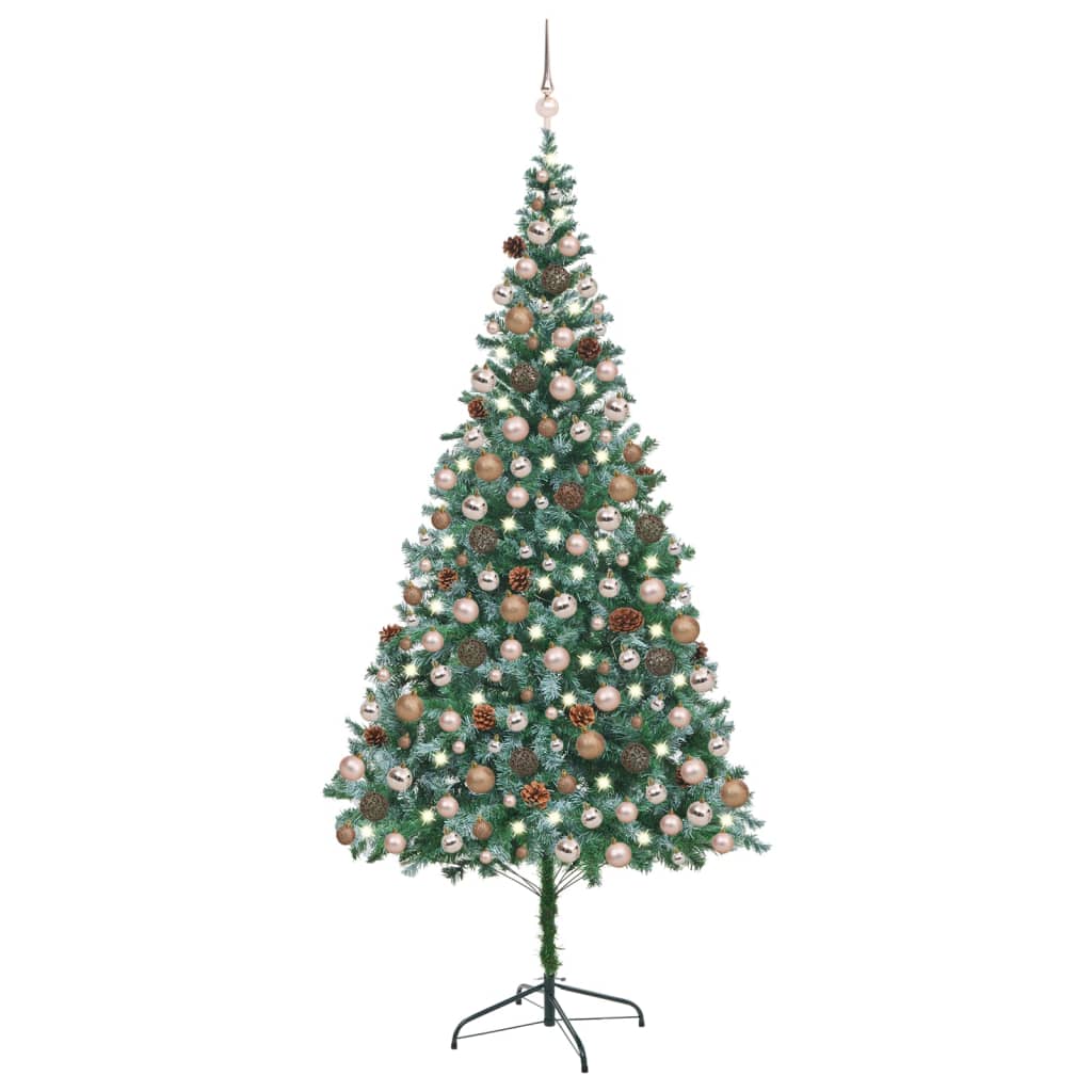 Vidaxl kunstkerstboom avec éclairage balles de Noël pins 210 cm