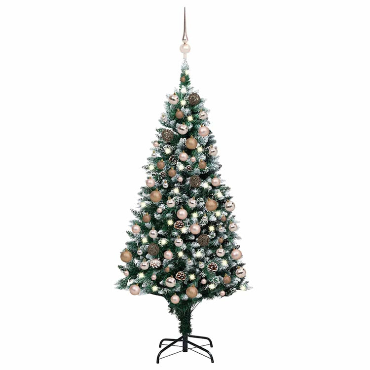Vidaxl kunstkerstboom avec éclairage balles de Noël pins 180 cm