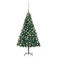Vidaxl kunstkerstboom avec éclairage et balles de Noël 150 cm en PVC vert