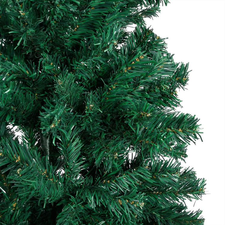 Vidaxl kunstkerstboom avec éclairage et balles de Noël 180 cm en PVC vert