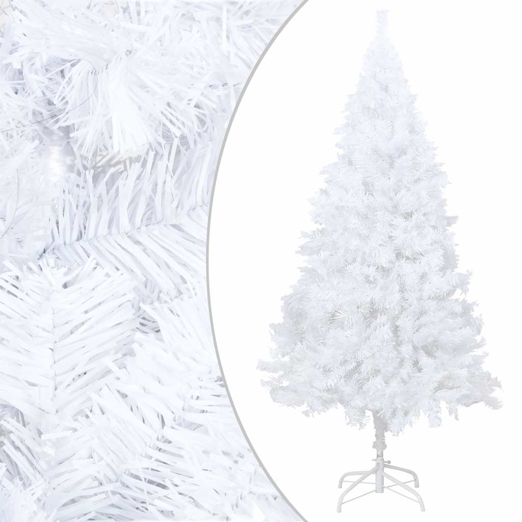 Vidaxl kunstkerstboom avec éclairage et balles de Noël 150 cm PVC blanc