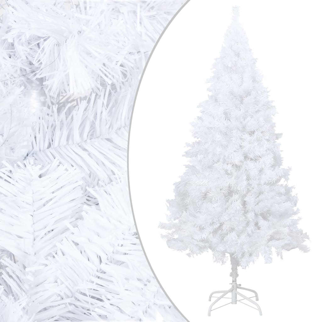 Vidaxl kunstkerstboom avec éclairage et balles de Noël 240 cm blancs