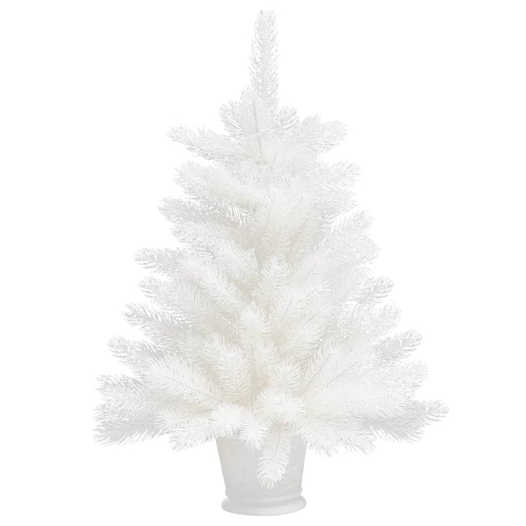 Vidaxl kunstkerstboom avec éclairage et balles de Noël 65 cm blancs