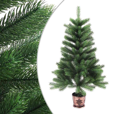 Vidaxl kunstkerstboom avec éclairage et balles de Noël 65 cm verts