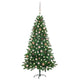 Vidaxl kunstkerstboom avec éclairage et balles de Noël 150 cm verts