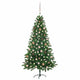 Vidaxl kunstkerstboom avec éclairage et balles de Noël 180 cm verts