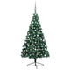 Vidaxl Kunstkerstboom avec l'éclairage et les balles de Noël demi-180 cm verts