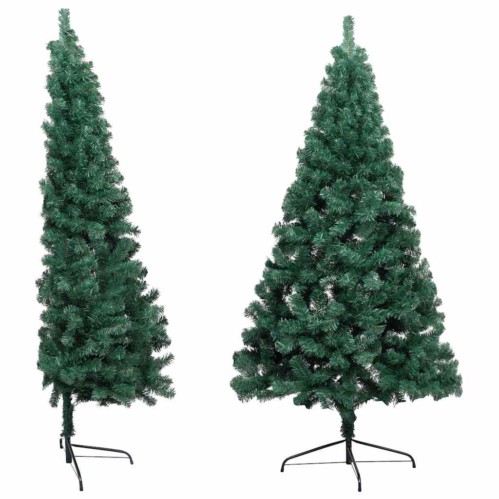 Vidaxl Kunstkerstboom avec l'éclairage et les balles de Noël demi-180 cm verts