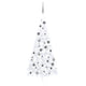 Vidaxl kunstkerstboom avec éclairage et balles de Noël demi-240 cm blancs
