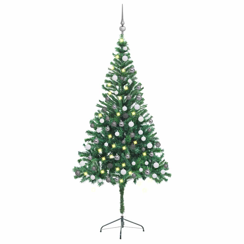 Vidaxl kunstkerstboom avec éclairage et balles de Noël 546 branches 180 cm